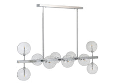 Chandelier Garland 10lamps Aluminium Silver