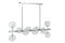 Chandelier Garland 10lamps Aluminium Silver
