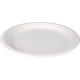Depa® - ® Bord | rond | 1-vaks | bagasse (suikerrietpulp) | Ø23cm | wit | 12 stuks