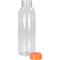 Klika - Fles | petfles | Gerecycled PET | met vaste dop | 500ml | transparant/oranje | 108 stuks