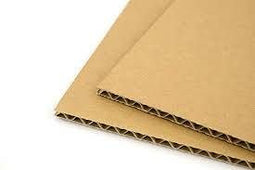 Klika - Golfkartonnen platen enkelgolf 120 x 120 cm bruin | 100 stuks