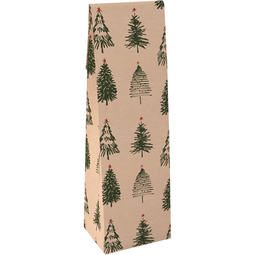 Klika - Fleszak | 10x41x8cm | Kerstboompjes | papier | bruin/groen | 50 stuks