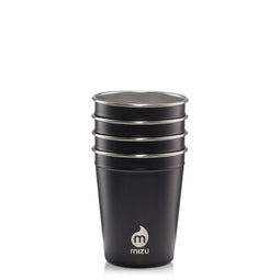 Mizu - Reusable Pint Cups | 10 oz Stainless Party Cup | Set of 4 | Stainless
