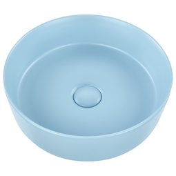 Beliani GUDAR - Wastafel - Blauw - ⌀ 37 cm - Keramiek
