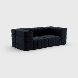 Curt-set 7 - E.g. Flexible 2-seater With Armrests - Jet - 9806 (dark Grey)