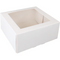 Klika - Gebaksdoos | karton + PET | 21x21x9cm | met venster | wit | 150 stuks