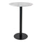 Bolzano Bar Table - Bar Table With Top In Marble Look And Black Base ø70x105cm
