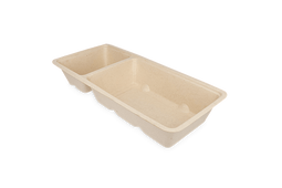 Klika - Frietbakjes A22 (A9+1) suikerriet Plastic- en Pfas-vrij BIO | 500 stuks