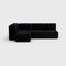 Curt-set 9 - E.g. Flexible Small Corner Sofa - Sera - Ebony (black)