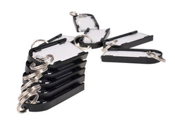 Pavo - Sleutellabel pavo magnetisch 10st zwart | Doos a 10 stuk | 120 stuks