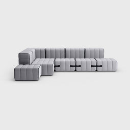 Curt-set 12 - E.g. Flexible Large Corner Sofa - Jet - 9803 (grey)