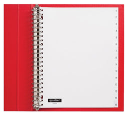 Quantore - Tabbladen 23-gaats 1-15 genummerd wit PP | 1 set | 10 stuks