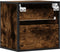 vidaXL - Nachtkastje - wandgemonteerd - 40x31x39,5 - cm - gerookt - eikenkleurig
