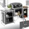 tectake® Campingkeuken - Opvouwbare Campingkast - Hittebestendig Werkblad - 172 x 52 x 104 cm - Grijs