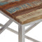 vidaXL - Salontafel - roestvrij - staal - en - gerecycled - hout - zilverkleurig