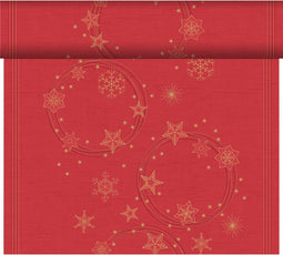 Duni 3-in-1 Xmas Star Shine Red 40x480cm