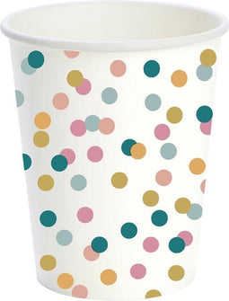 Duni Feestbekers Dream Dots 240 Ml Papier Wit 10 Stuks