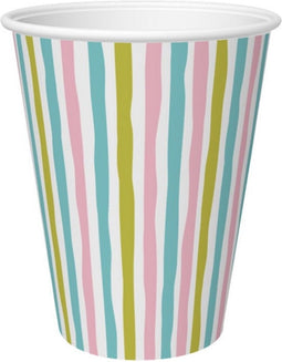 Duni Papieren Bekers Stripes 24 Cl 10 Stuks