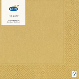 Duni servetten Gold 33x33cm