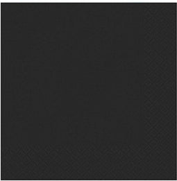 Duni servetten Zwart 3-laags 33x33