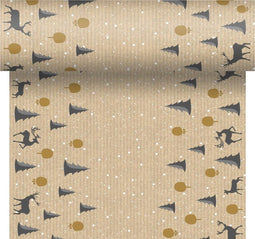 Duni Tafelloper Deer Forest 480 Cm Papier Bruin