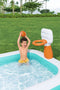 Dunk n' Splash Opblaasbaar Familiezwembad met Basketbalhoepel 2,51 m x 1,68 m x 1,02 m