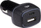 Dunlop Autolader USB - Met USB-A en USB-C Aansluiting - Power Delivery/ Fast Charge 18W - Aansluiting op Sigarettenaansteker Auto - Kunststof - Zwart
