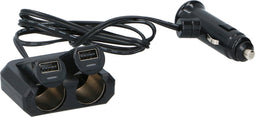 Dunlop Dubbele Verdeelstekker - 12 en 24 V - 2 x USB
