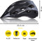 Dunlop Fietshelm - Mountainbike Helm - Maat M - Verstelbaar 55-58cm - LED Verlichting - Zwart