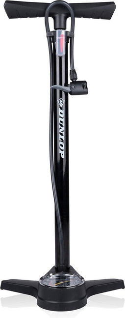 Dunlop Fietspomp met Drukmeter - Fiets Pomp voor Dunlop, Schrader en Frans Ventiel - Staande Pomp Incl. Adaptoren voor Waterspeelgoed en Ballen - Ook voor Scooter en Auto Banden