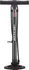 Dunlop Fietspomp staand - met extra ventielen - zwart - H62 cm - fietsbanden oppompen