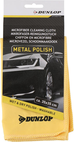 Dunlop Microvezeldoek Auto - Polijsten Metaal - Nat en Droog - 35x35 cm - Geel