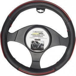 Dunlop Stuurhoes - Universeel - Pu - Zwart/rood - Ø37-39 cm