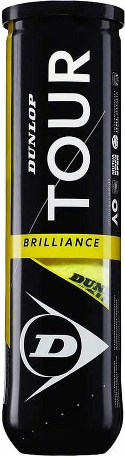 Dunlop Tour Brilliance Tennisballen Geel 4 Balls