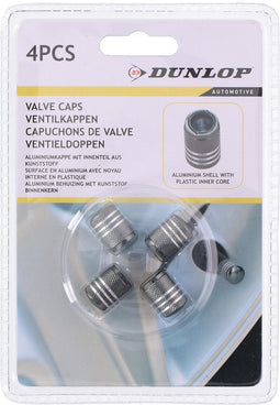 Dunlop Ventieldoppen Av Aluminium Zilvergrijs 4 Stuks
