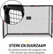 Dunlop Voetbaldoel - Voetbal Goal 300 x 200 x 120 cm - Voetbalgoal Groot - Buitenspeelgoed voor Kinderen en Volwassenen - Snelle Montage - Voetbal Training Doel - Metaal - Zwart/ Rood