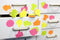 Info sticky notes shaped - 200 vel - 68x68mm - hart - geel, groen, roze, oranje - IN-5823-39