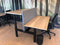 Duo bench elektrisch verstelbaar zit/sta bureau Teez breed 120CM diep 80/80CM bladkleur Antraciet eiken framekleur Zwart (RAL9005)