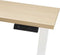 Duo bench elektrisch verstelbaar zit/sta bureau Teez breed 160CM diep 80/80CM bladkleur Antraciet eiken framekleur Wit (RAL9010)