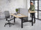 Duo bench elektrisch verstelbaar zit/sta bureau teez breed 180cm diep 80/80cm bladkleur kersen framekleur aluminium (ral9006)