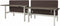 Duo bench slinger verstelbaar zit/zit bureau Teez breed 120CM diep 80CM bladkleur Halifax Eiken framekleur Zwart (RAL9005)