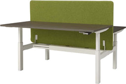 Duo bench slinger verstelbaar zit/zit bureau Teez breed 180CM diep 80CM bladkleur Wit framekleur Zwart (RAL9005)