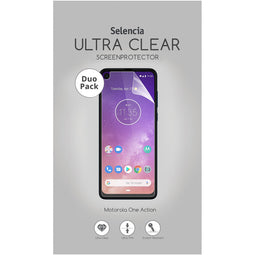 Duo Pack Ultra Clear Screenprotector voor de Motorola One Action