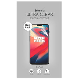 Duo Pack Ultra Clear Screenprotector voor de OnePlus 6
