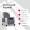 Duo quilt - Fauteuilbeschermer Grijs - 55cm breed