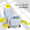 Duo quilt - Fauteuilbeschermer Grijs - 55cm breed