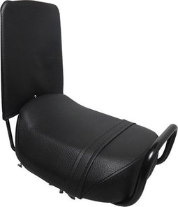 Duo-seat + rugsteun brommer Vespa goccia universeel zwart