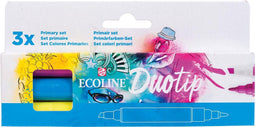 Duotip marker ecoline primair set 3 kleuren | Omdoos a 3 set x 3 stuk | 3 stuks