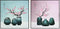 Schilderij DKD Home Decor Vaas Orientaals (80 x 3 x 80 cm) (2 Stuks)
