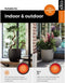 Capi Europe - Vaas elegant deluxe Rib NL - 51x72 - Donkerbruin - Opening Ø31 - Bloempot voor binnen en buiten - Levenslang garantie - Breukbestendig - 100% Recyclebaar - CO2 Neutraal geproduceerd - KDBR1138